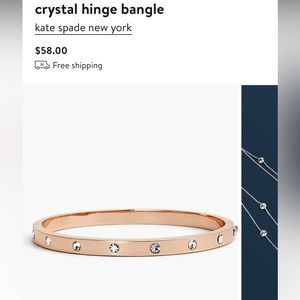 NWT Kate Spade Crystal Hinge Bangle Bracelet